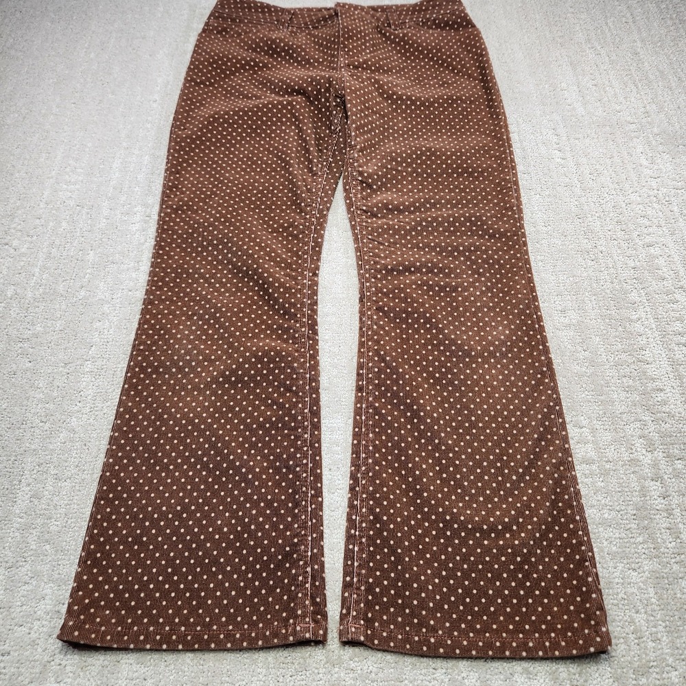 Corduroy Bootcut Flare Pants Women 30x28 42 Italy Piazza Sempione Polka Dot